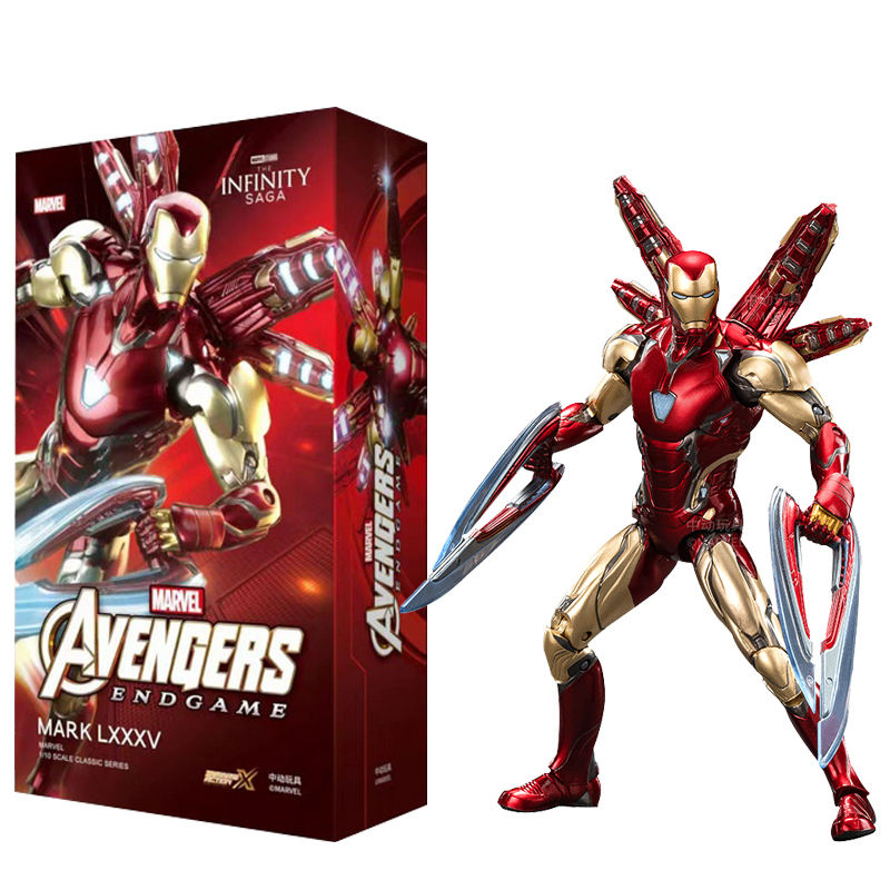 Iron Man Original Marvel 10th Anniversary Edition - Iron Man MK85 1.0 Not Glow 1/10 Action Figures 18cm 7in