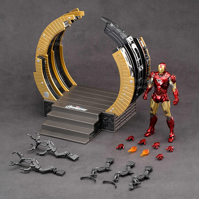 Iron Man Original Marvel 10th Anniversary - IRON MAN MK 6 WITH SUIT-UP GANTRY 1/10 Action Figures