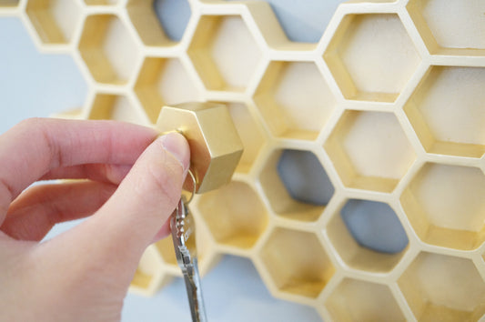 Honeycomb Key Holder 3D-Printed