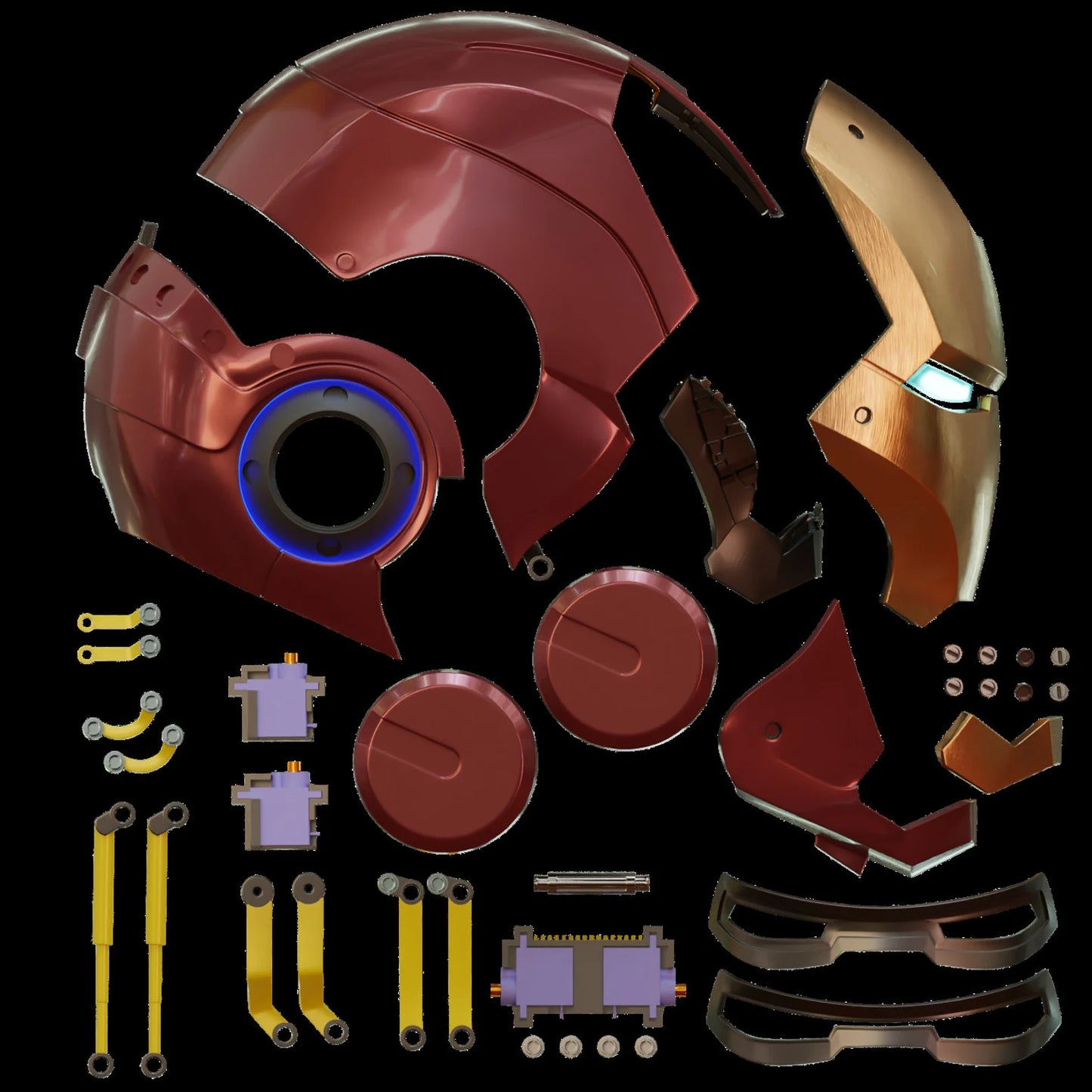 Iron Man MK7 3D-Printed Helmet – Moveable Faceplate