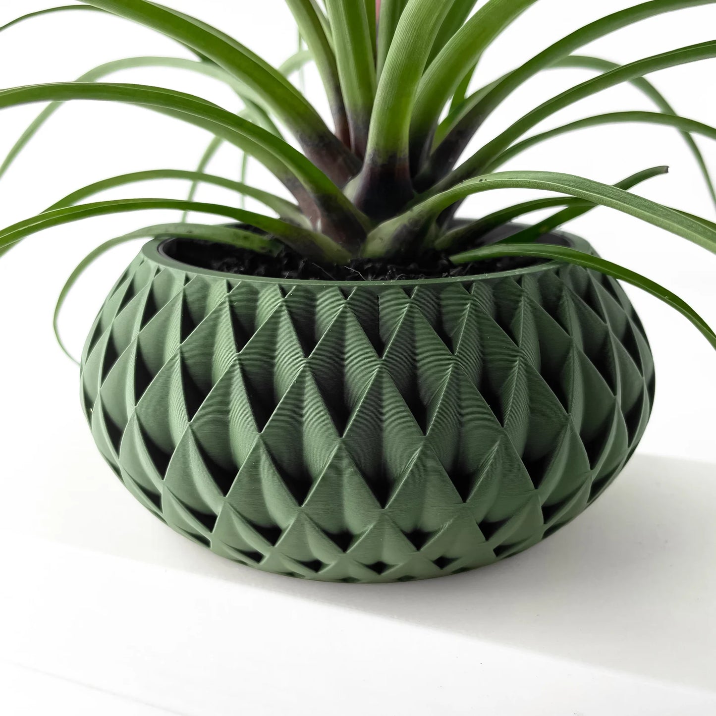 Emerald Prism Planter 3D-Printed