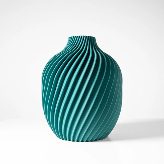 SwirlFlow 3D-Printed Modern Vase