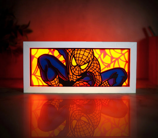 Spider Man - LED Night Light Box | Color Changing | USB Plug + Remote