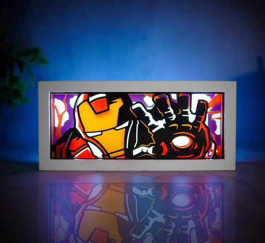 Iron Man - LED Night Light Box | Color Changing | USB Plug + Remote
