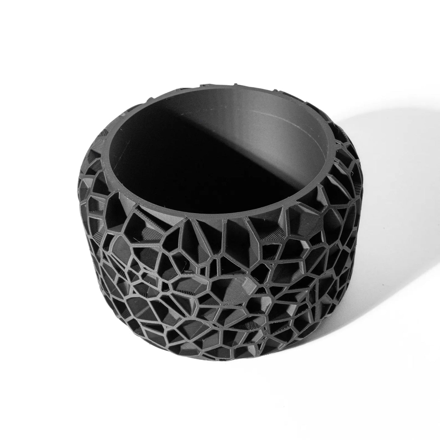 Black Crystal Web Planter 3D-Printed