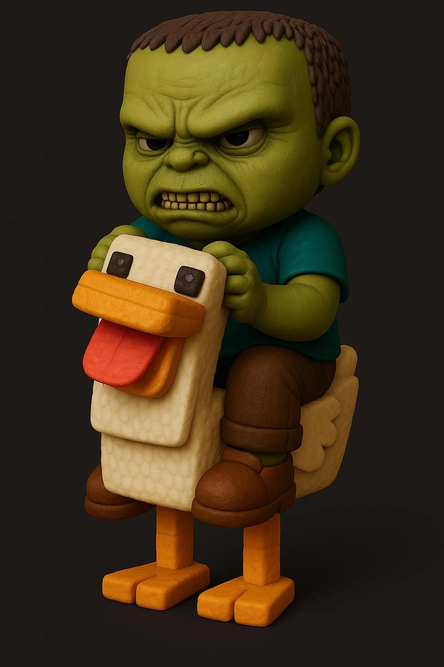 Franken Jockey Figurine - Minecraft