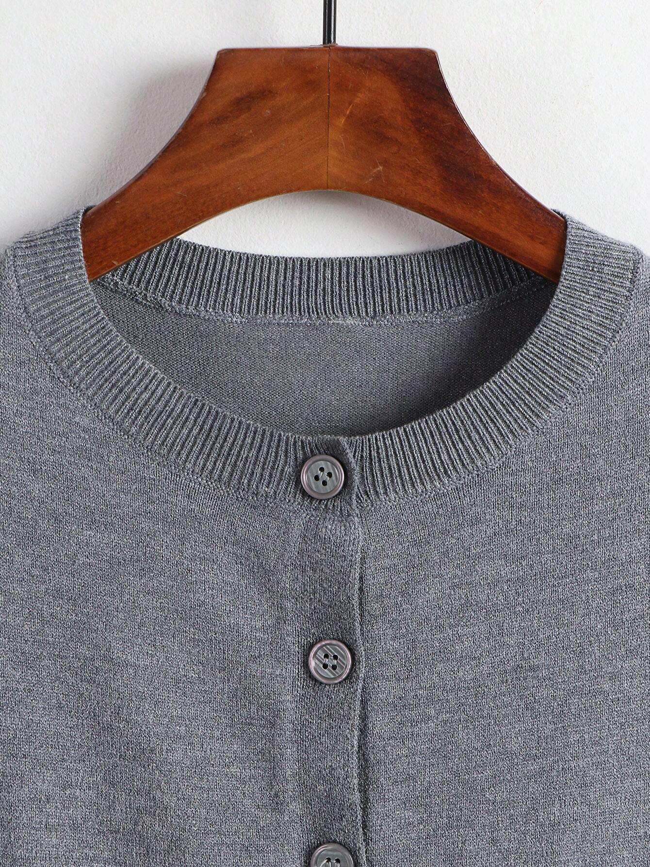 Contrast Color Open Cardigan 2 In 1 Crew Neck Loose Casual Basic Knit Sweater, Long Sleeve Tops Fall Winter Cloth For Women