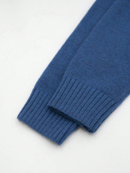 Warm Outerwear Two-Way Zipper Women's Sweater Cardigan Knit Coat, Autumn/Winter,Back To School,Christmas And New Year's Elegant And Casual Long-Sleeved Top