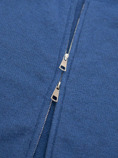 Warm Outerwear Two-Way Zipper Women's Sweater Cardigan Knit Coat, Autumn/Winter,Back To School,Christmas And New Year's Elegant And Casual Long-Sleeved Top