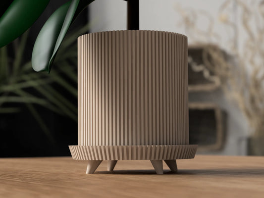 Nordic Ribbed Planter Set