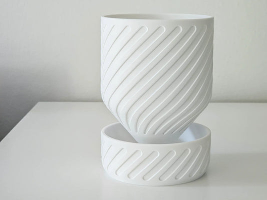 HydraNest Self-Watering Planter – Geogrid & Swirl Series