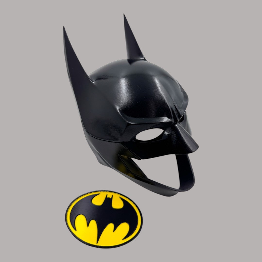 Batman 2023 Cowl Michael Keaton Mask with Neck and Stand
