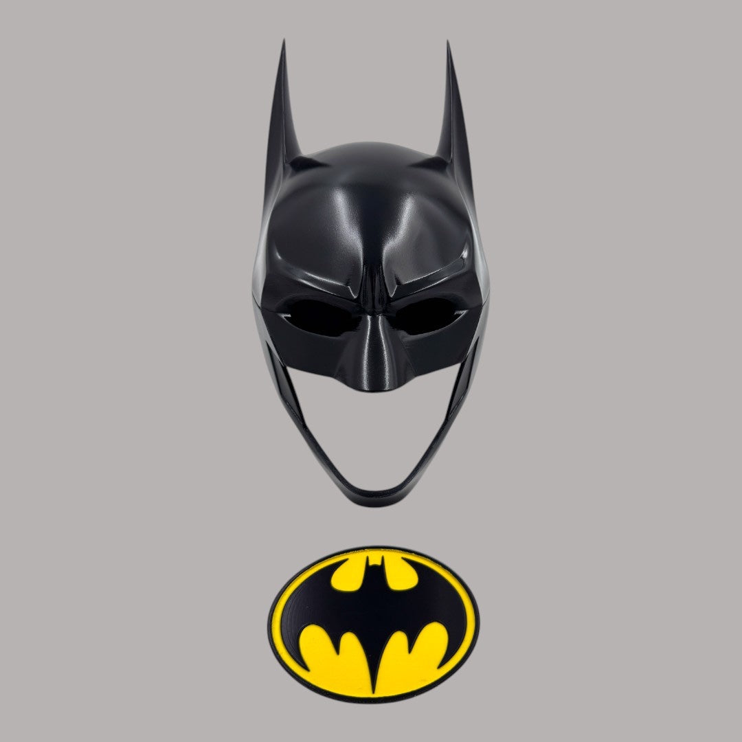 Batman 2023 Cowl Michael Keaton Mask with Neck and Stand