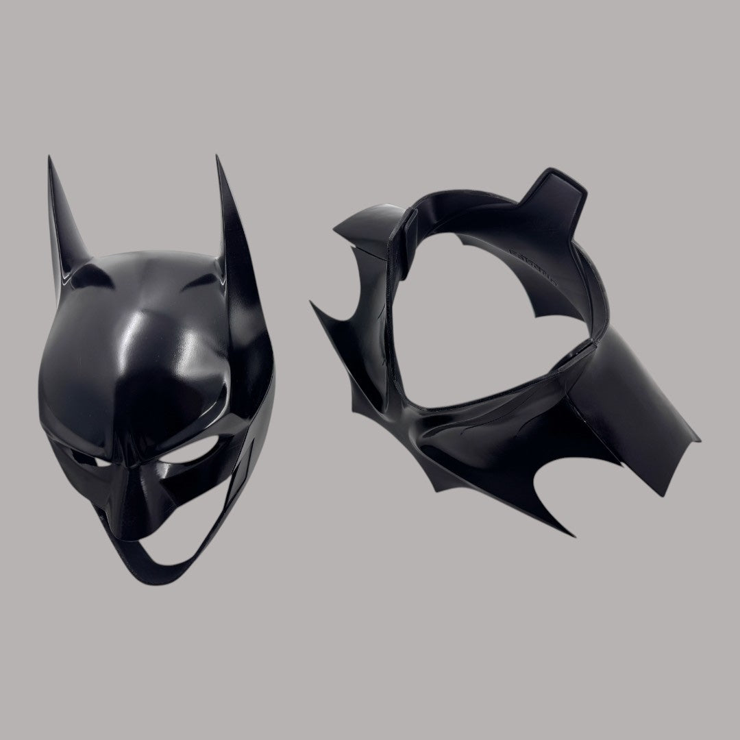 Batman 2023 Cowl Michael Keaton Mask with Neck and Stand