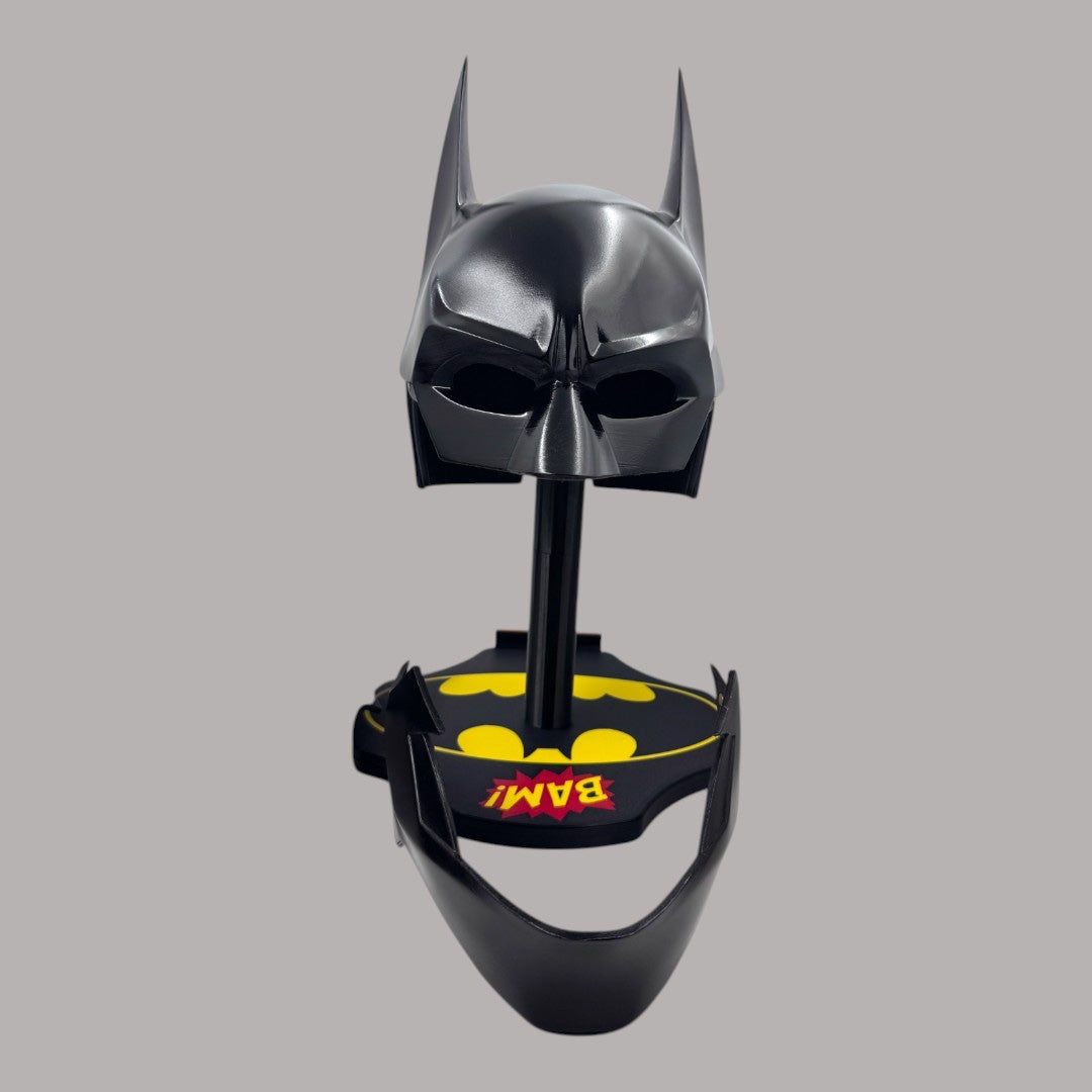 Batman 2023 Cowl Michael Keaton Mask with Neck and Stand