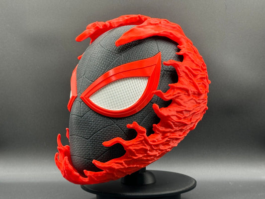 Carnage-Inspired Spider-Man Mask - 3D Printed Collectible