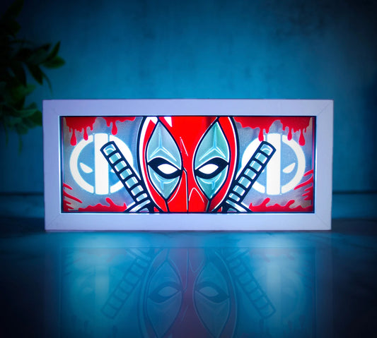 Deadpool - LED Night Light Box | Color Changing | USB Plug + Remote