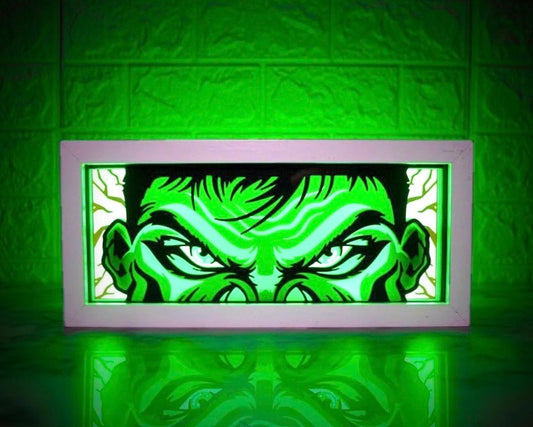 The Hulk - LED Night Light Box | Color Changing | USB Plug + Remote
