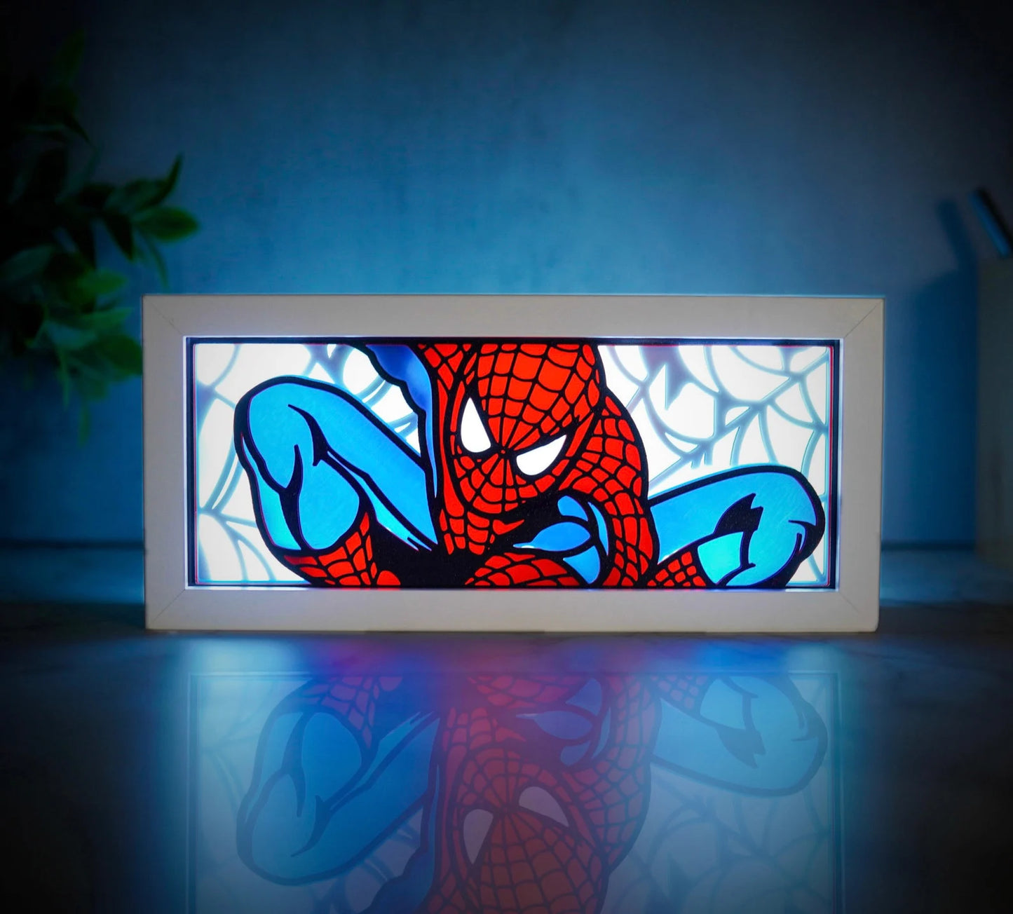 Spider Man - LED Night Light Box | Color Changing | USB Plug + Remote