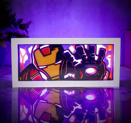 Iron Man - LED Night Light Box | Color Changing | USB Plug + Remote