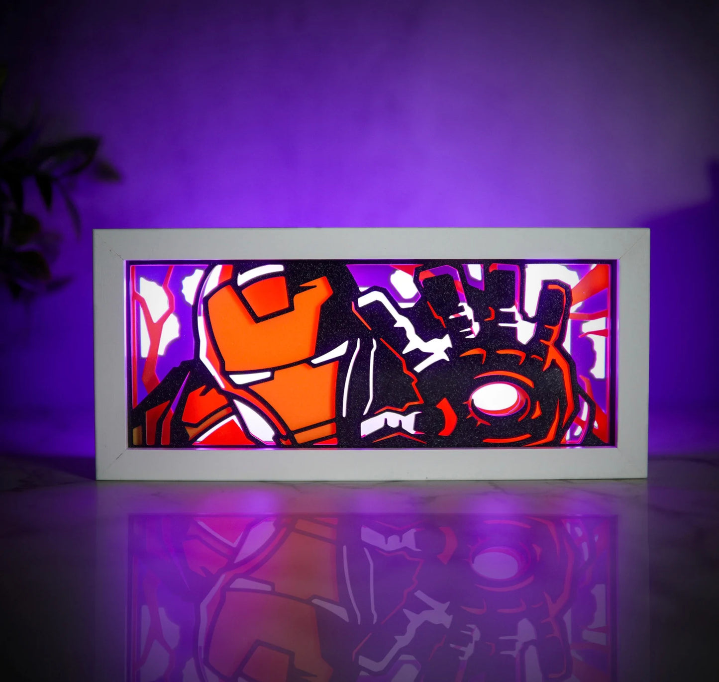 Iron Man - LED Night Light Box | Color Changing | USB Plug + Remote