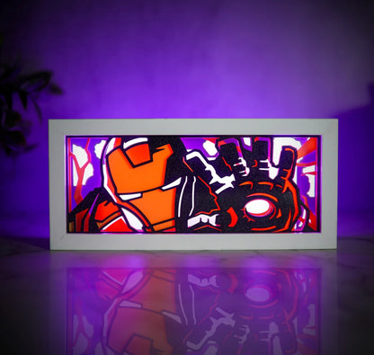 Iron Man - LED Night Light Box | Color Changing | USB Plug + Remote