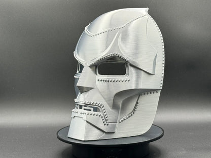 Dr. Doom Helmet – 3D Printed Armor Edition (Silver Finish)