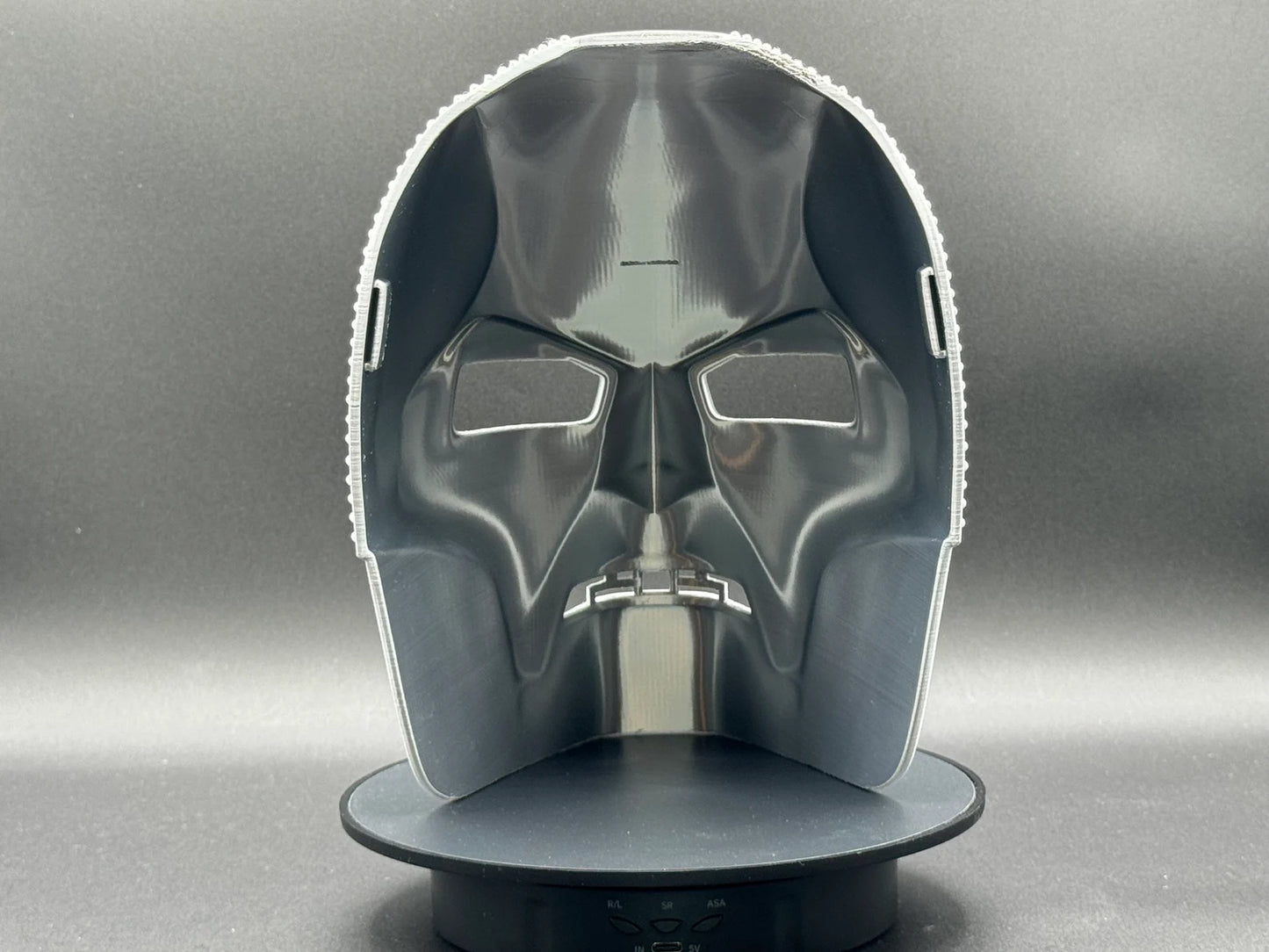 Dr. Doom Helmet – 3D Printed Armor Edition (Silver Finish)