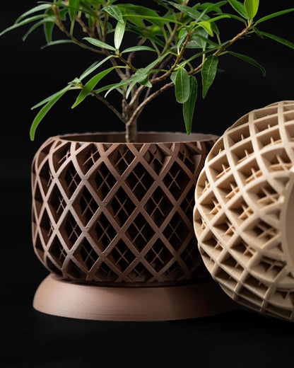GeoGrid 3D-Printed Planter