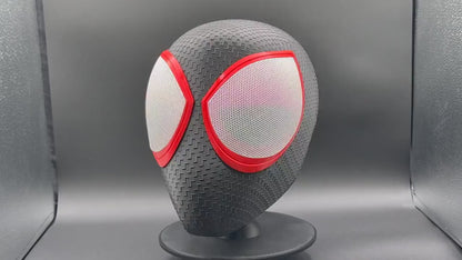 Animated Miles Morales Spiderman Mask 3D Printed