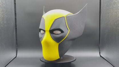 Poolverine Deadpool & Wolverine Mash-Up Mask 3D Printed